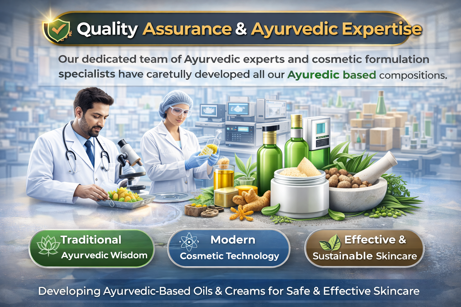 Ayurvedic expertise and modern skincare science